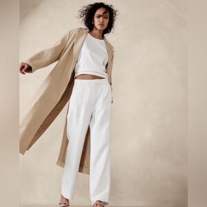 NWT Banana Republic Lina Straight Linen Pant Size 12.